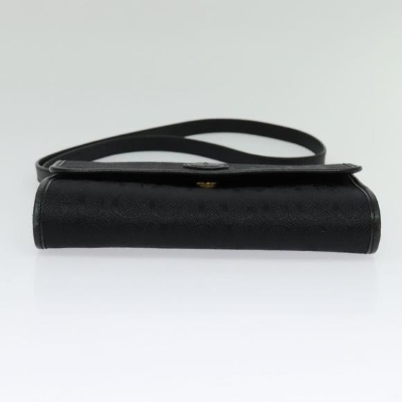 GUCCI Shoulder Bag Canvas Black Gold 004 115 3410 Auth ep9288 - Picture 9 of 16